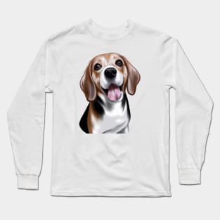 Cute Beagle Drawing Long Sleeve T-Shirt
